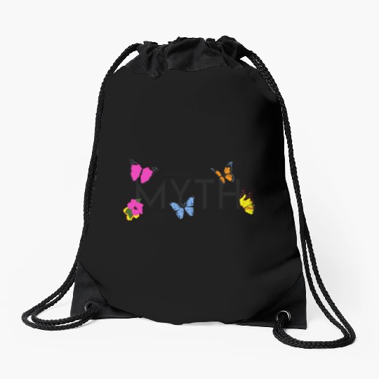 Impossible is a... Myth Hibiscus et papillon Drawstring Bags