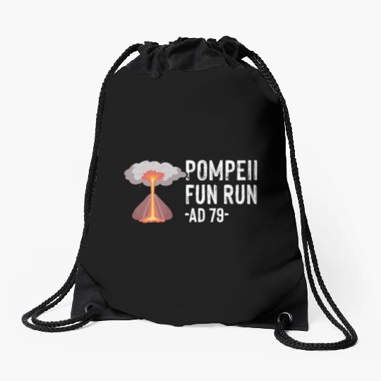 Pompeii Fun Run Italian Volcano Geeks Drawstring Bags