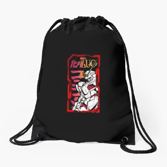 Gundam unicorn Drawstring Bags
