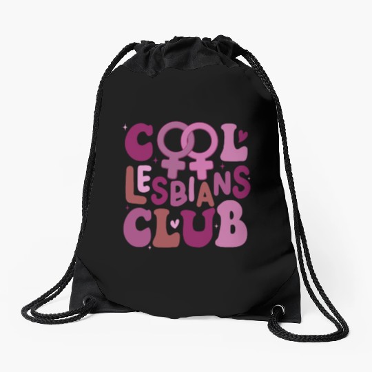 Cool Lesbians Club Drawstring Bags