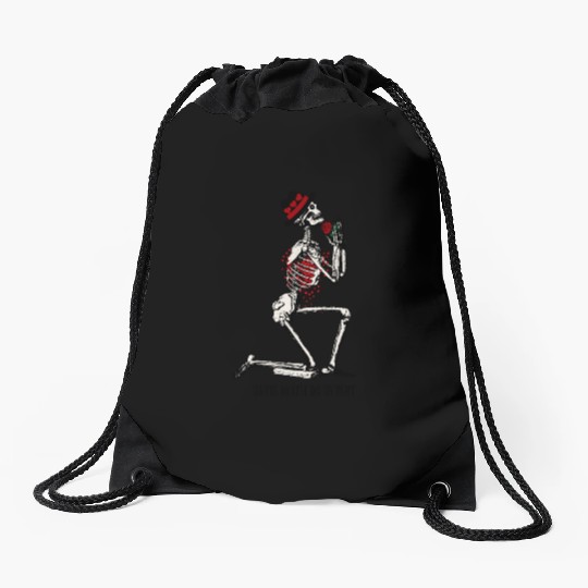 Skeleton Until Death Do Us Part Drawstring Bags