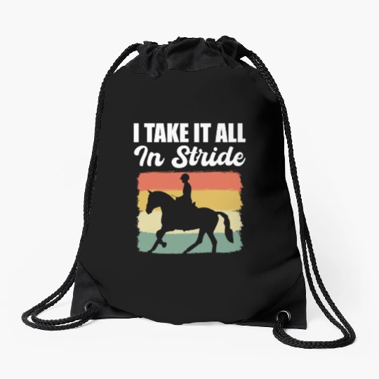 Horse Racing Equestrian Drawstring Bags