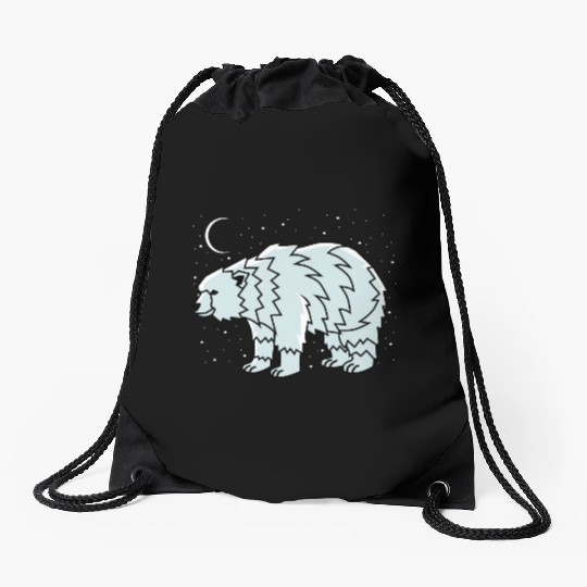 Tribal Polar Bear Indigenous Gift Drawstring Bags