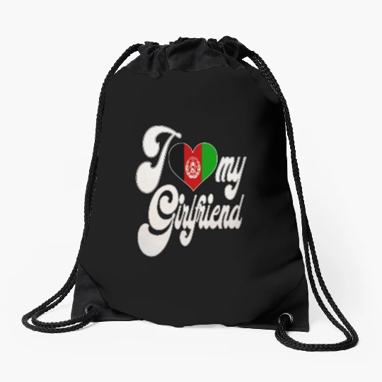 AfghanI Love My Afghanistan Girlfriend Drawstring Bags
