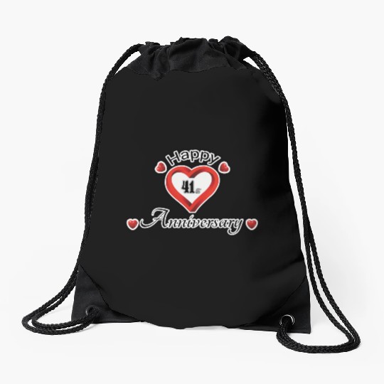 anniversary 41st Drawstring Bags