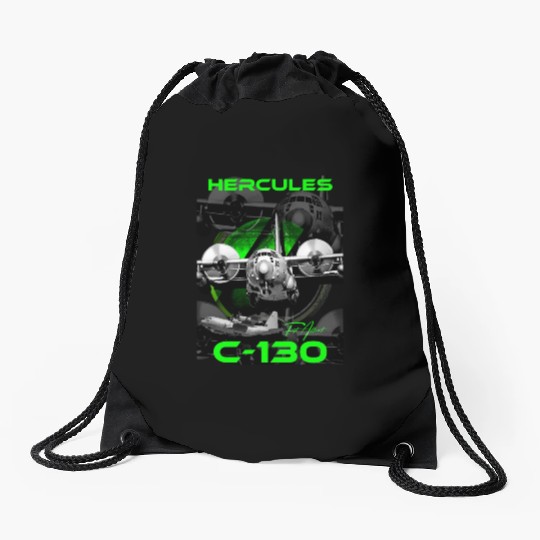 C-130 Hercules Military Aircraft Drawstring Bags