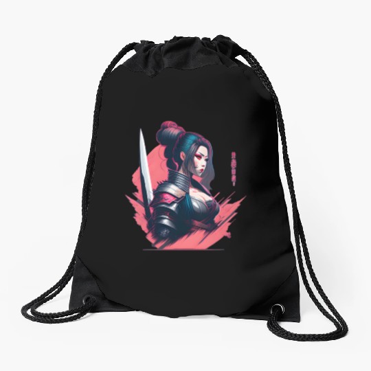 Cyberpunk Samurai Cyberpunk Drawstring Bags