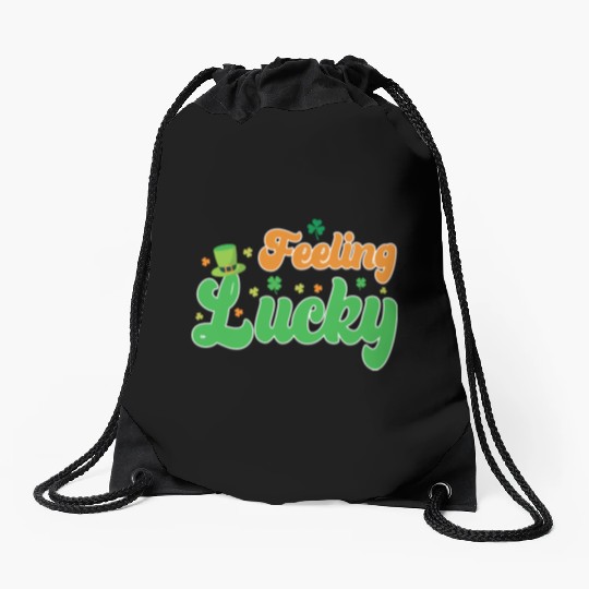 Feeling Lucky St. Patrick's Day Drawstring Bags