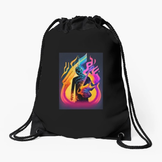 Dance Through Spectrum Immerse in Color and sound Drawstring Bags