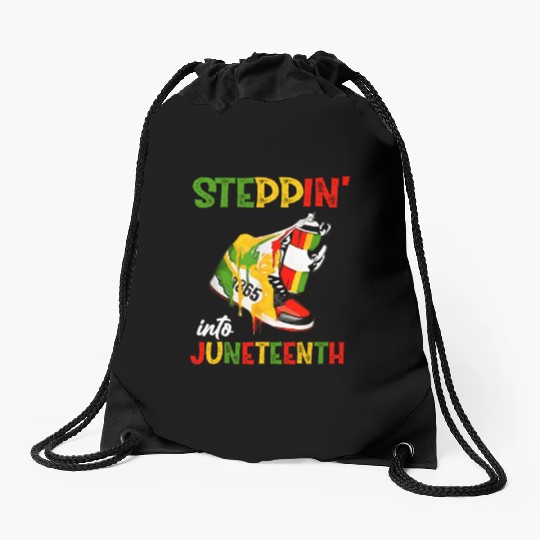 Stepg Into Junenth 1865 Pride Black African Americ Drawstring Bags