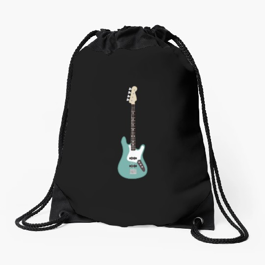 Seafoam Green Bass Drawstring Bags