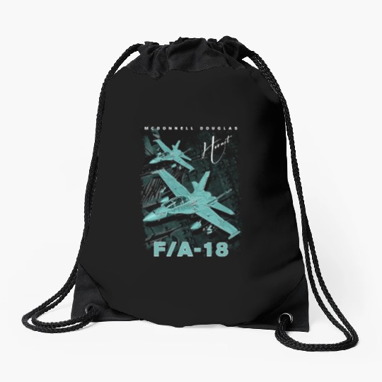 F18 Hornet Us Air Force Fighterjet Drawstring Bags