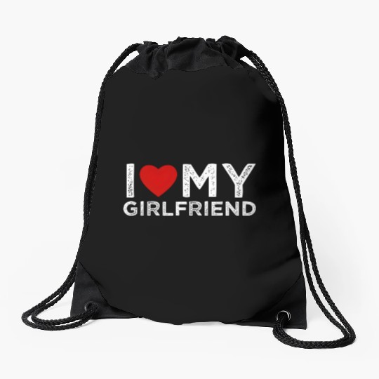 I Love My Friend I He My Friend I Love My Gf Drawstring Bags