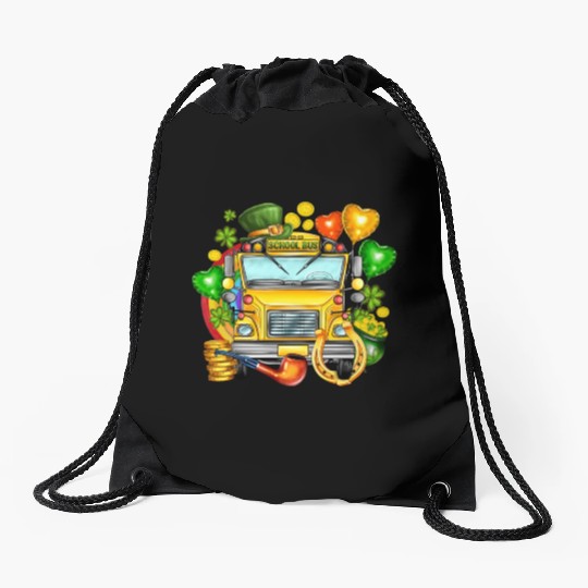 School Bus Drawstring Bags