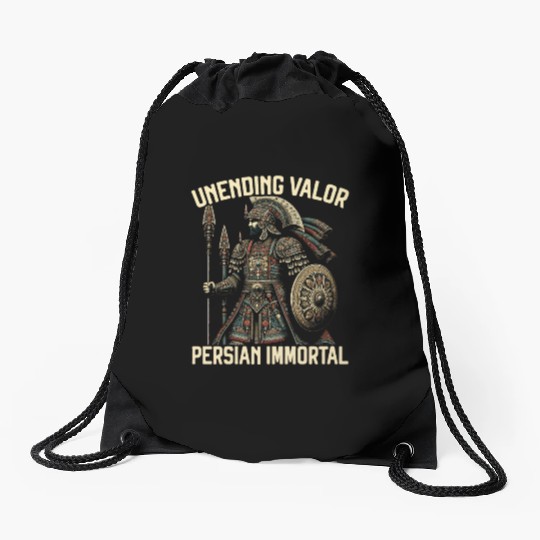 Persian Immortal Achaemenid Empire Persian Warrior Drawstring Bags