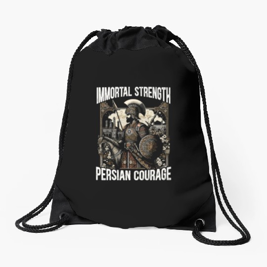 Persian Immortal Achaemenid Empire Persian Warrior Drawstring Bags