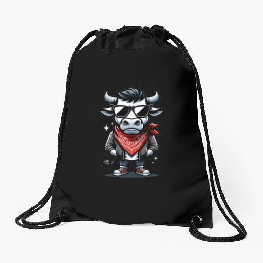Rodeo Bull Riding Livestock Show Farmer Cattle Drawstring Bags