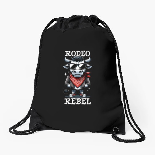 Rodeo Bull Riding Livestock Show Farmer Cattle Drawstring Bags