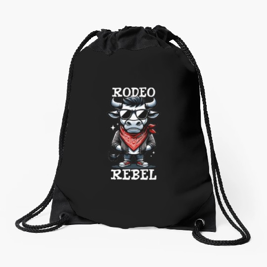 Rodeo Bull Riding Livestock Show Farmer Cattle Drawstring Bags