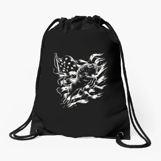Rodeo Bull Riding Livestock Show Farmer Cattle Drawstring Bags