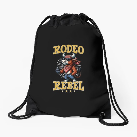 Rodeo Bull Riding Livestock Show Farmer Cattle Drawstring Bags