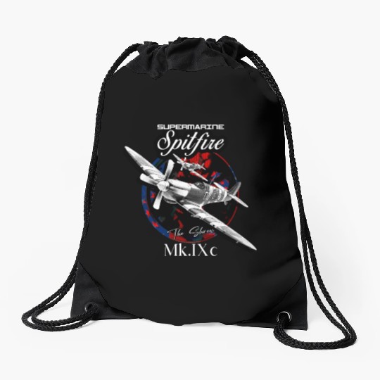 Supermarine Spitfire MK.IXc WW2 Fighter Plane Drawstring Bags