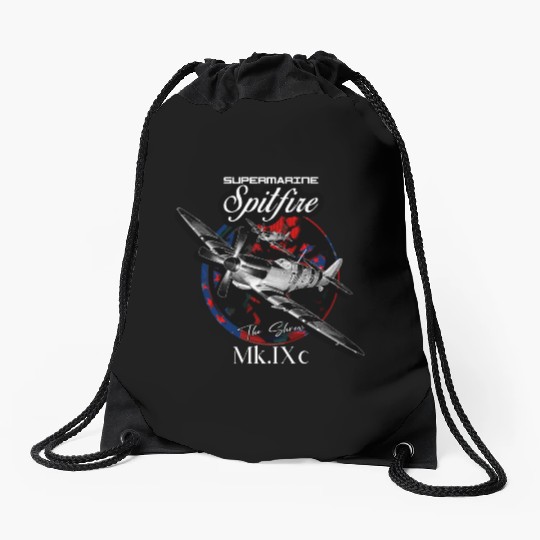 Supermarine Spitfire MK.IXc WW2 Fighter Plane Drawstring Bags