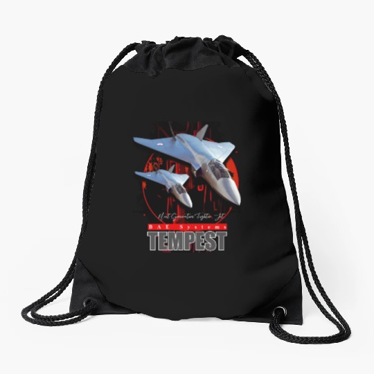 BAE Systems Tempest Next-Generation Fighter Jet Drawstring Bags