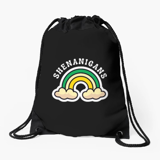 St Patricks Shenanigans St Patricks Day Drawstring Bags