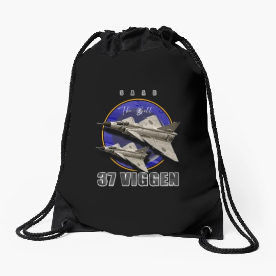 Saab 37 Viggen Swedish Multi Combat Aircraft Drawstring Bags