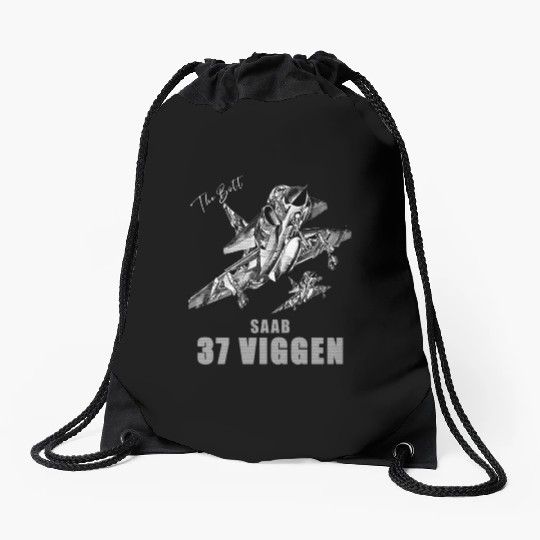 Saab 37 Viggen Swedish Multi Combat Aircraft Drawstring Bags