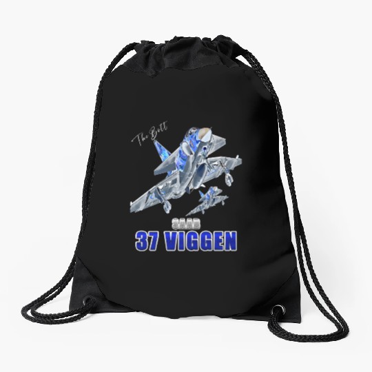 Saab 37 Viggen Swedish Multi Combat Aircraft Drawstring Bags