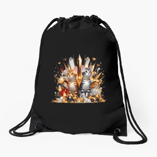 Bengal Kittens Beautiful Asian Cat Drawstring Bags