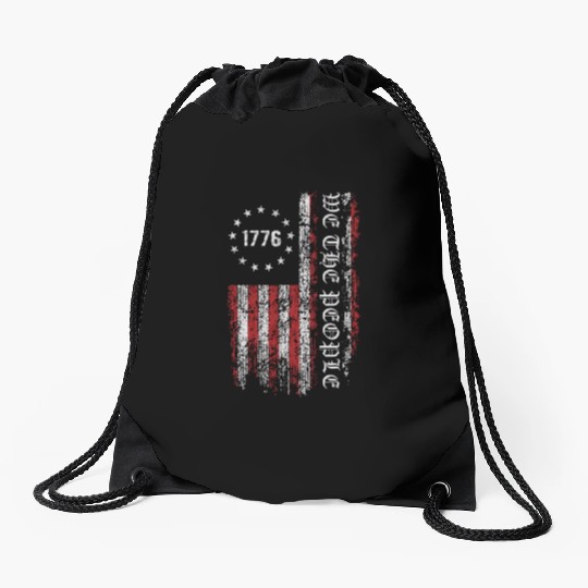 1776 We The People Drawstring Bags