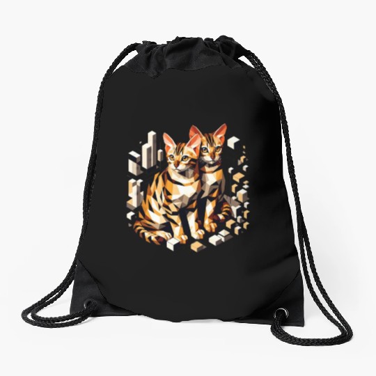 Bengal Kittens Cute Kittys Drawstring Bags