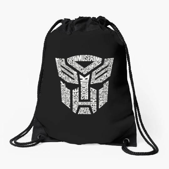 Trans formers Autobots Comics Typography Drawstring Bags
