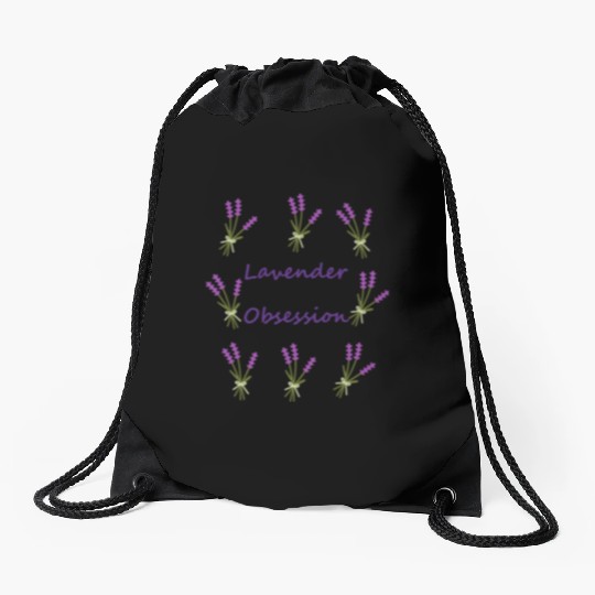 Aromatherapy Lavender Obsession Drawstring Bags