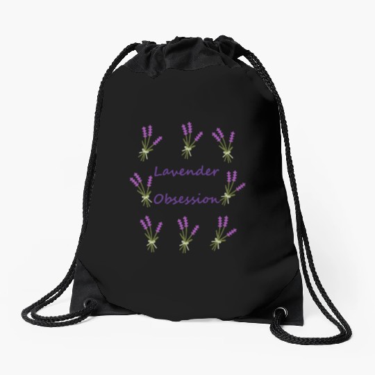 Aromatherapy Lavender Obsession Drawstring Bags