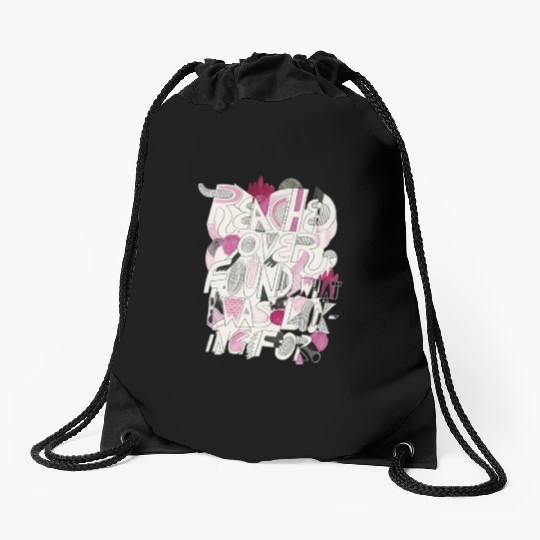 Street graffiti Drawstring Bags