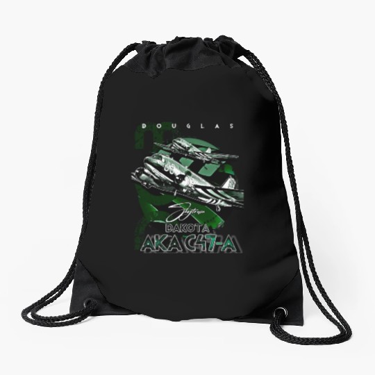 Douglas AKA C-47 Dakota Skytrain Military Version Drawstring Bags