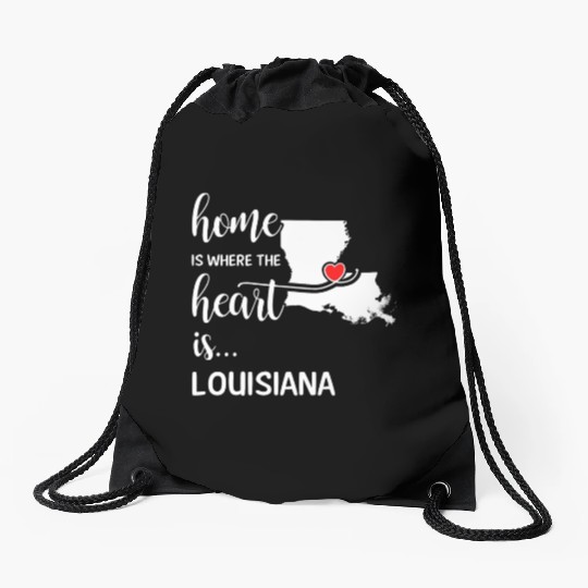 Louisiana Home Is Where Heart Is Cool Gift Drawstring Bags