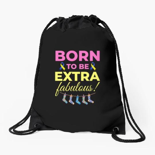 Down Syndrome Awareness Extra Fabulous Drawstring Bags