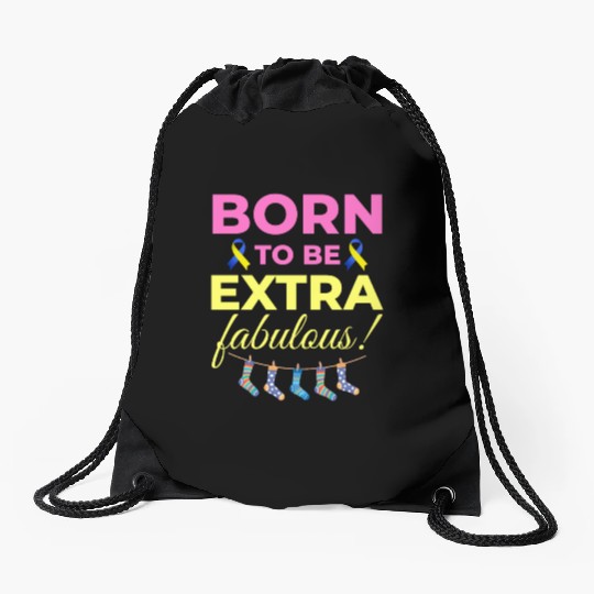 Down Syndrome Awareness Extra Fabulous Drawstring Bags