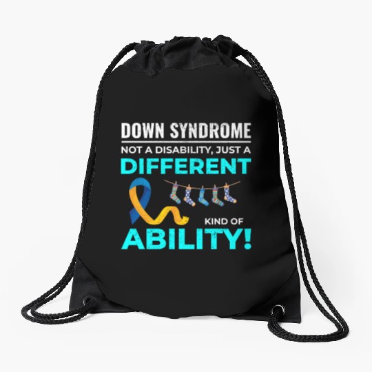Down Syndrome Awareness Different Ability Drawstring Bags