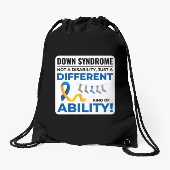 Down Syndrome Awareness Different Ability Drawstring Bags