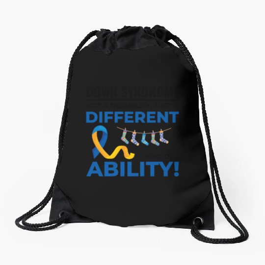 Down Syndrome Awareness Different Ability Drawstring Bags