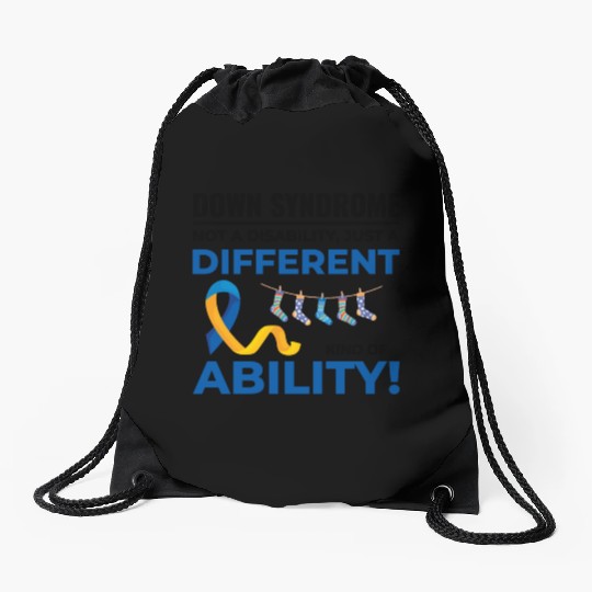 Down Syndrome Awareness Different Ability Drawstring Bags
