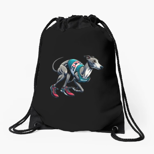 Marathon Master: Greyhound's Race Day Drawstring Bags