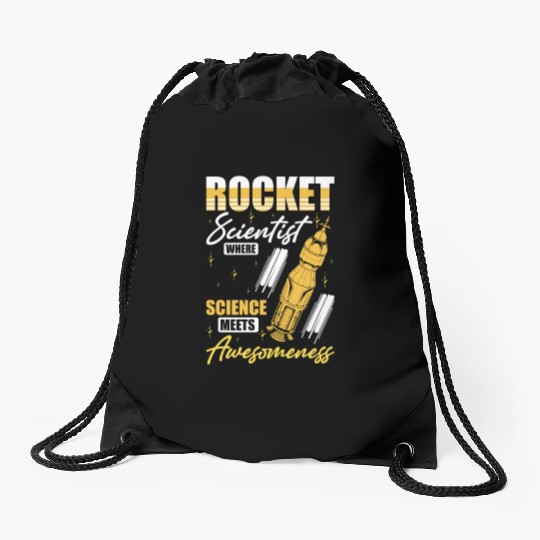 Space Engineer Rocket Scientist Awesomeness Drawstring Bags