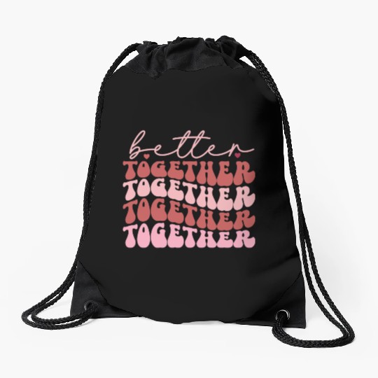 Harmonious Unity : Better together Drawstring Bags